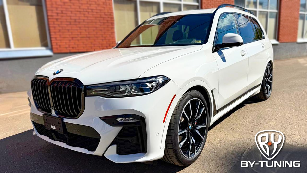 BMW X7 X-Drive 40i полная оклейка кузова антигравийной пленкой | BY-TUNING Москва