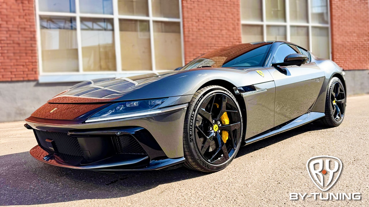 Ferrari Spider 2025 бронирование элементов кузова антигравийной полиуретановой пленкой | BY-TUNING Москва