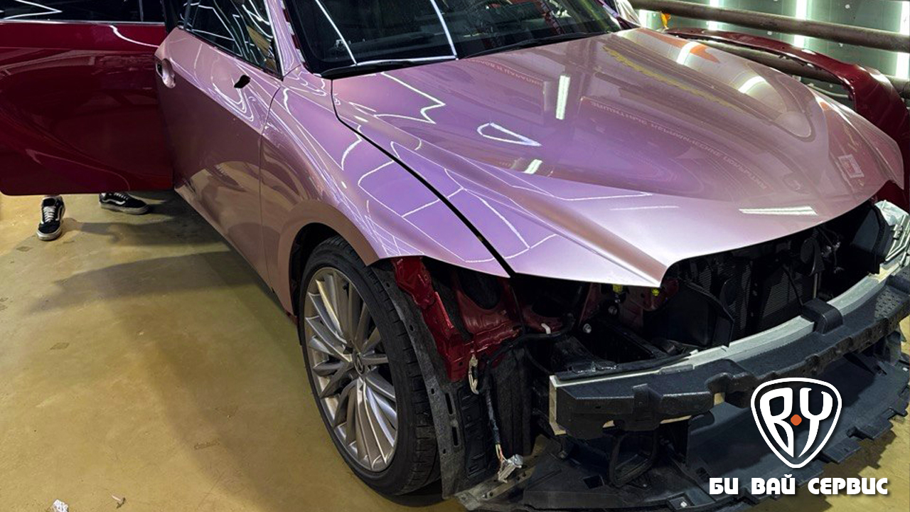 LEXUS IS 350 F SPORT установка защитной сетки в бампер автомобиля | БИ ВЙ СЕРВИС Москва