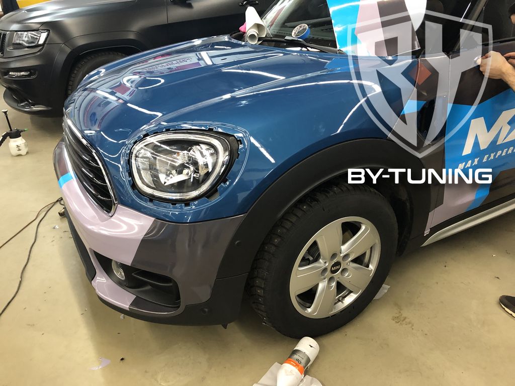 MINI COOPER защита винилографии полиуретановой пленкой на кузове авто | БИ ВАЙ СЕРВИС Москва