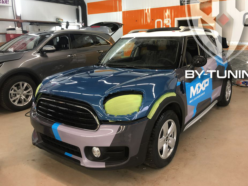 MINI COOPER разработка дизайна винилографии на автомобиль | БИ ВАЙ СЕРВИС Москва