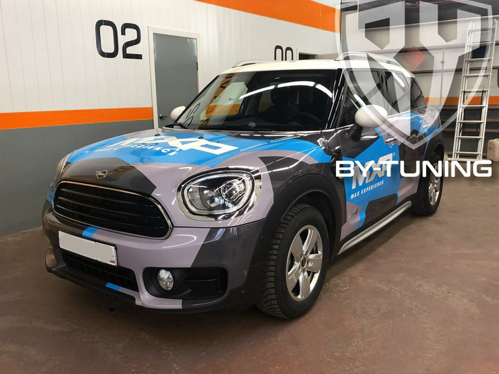 MINI COOPER изменение цвета кузова камуфляжной пленкой | БИ ВАЙ СЕРВИС Москва